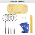 thumbnail image 3 of Topbuy Portable Badminton Set,(116.5" x 13.5" x 61"), Yellow and Blue, 8lbs, 3 of 9