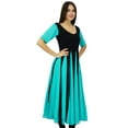 thumbnail image 4 of Bimba Chic Designer Dress Long Georgette Kurta Flaired Zig-Zag Party Wear Kurti, 4 of 7