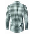 thumbnail image 5 of sogami Men's Plaid Shirt Casual Long Sleeve Button Down Checkered Shirt Regular Fit, 5 of 8