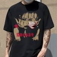 thumbnail image 1 of Men's Figure Print Round Neck Tee, Regular Fit Vintage Trendy Casual Short Sleeve T-shirt for Daily Wear, Men's Summer Top, Menswear Distressed Festive, 1 of 6