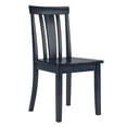 thumbnail image 4 of Lexington 5-Piece Wood Dining Set, Round Table and 4 Slat Back Chairs, Dark Denim, 4 of 6