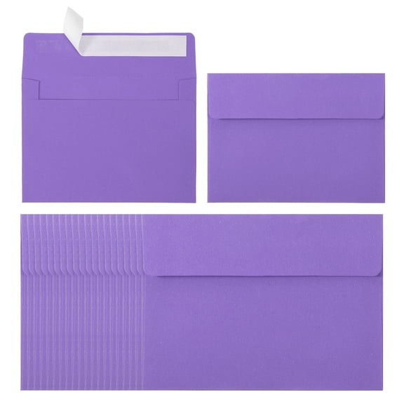 Uxcell 24ack A2 Envelopes, Self Seal Dark Purple Invitation Envelopes for Postcard Wedding Cards