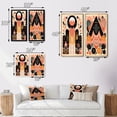 thumbnail image 4 of Designart "Retro Pink Bohemian Tribal Geometry IV" Modern Geometric Framed Wall Art Set Of 2 - Modern Pink Gallery Wall Frame Set For Home Decor, 4 of 6