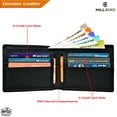 thumbnail image 5 of RFID Leather Wallets for Men Slim Bifold Genuine Wallet with ID Windows & Card Holder (CARD-B-2011), 5 of 5