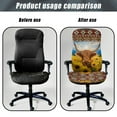 thumbnail image 4 of Renewold American Tribal Highland Cow Sunflower Field Office Chair Cover Stretchable Desk Chair Slipcover with Elastic Bottom Removable Anti-dust for Office Home Decor, L, 4 of 7