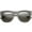 Black-Silver / Smoke, variant on sunglassLA - High Fashion Alligator Metal Temple Bold Rimmed Flat Top Sunglasses - 50mm