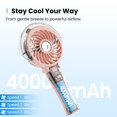 thumbnail image 4 of Ventilador nebulizador portátil KIBEE de 4000 mAh, recargable, 50 ml, rosa, 4 of 7
