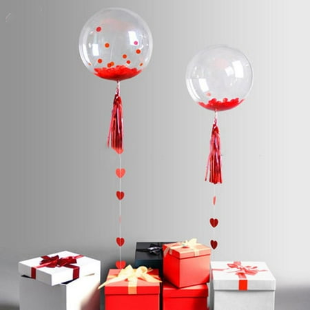 - Efavormart 10 Pack Ecofriendly Clear Transparent Latex Helium Air Balloons for Weddings Birthday Party Events