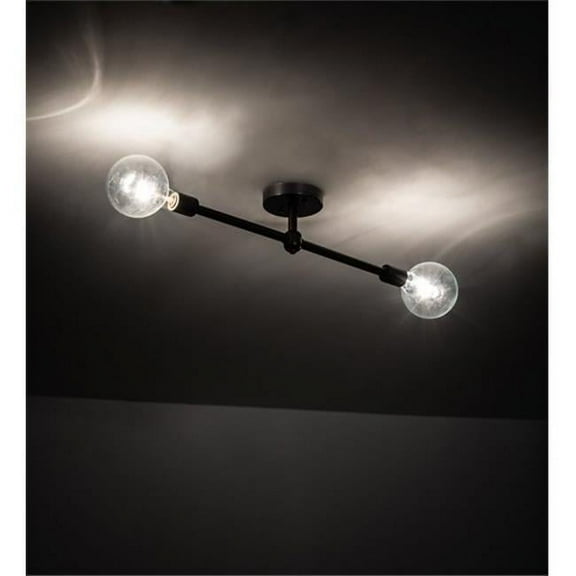Meyda 228850 24 in. Wide Pronograde Jack 2 Light Flushmount Ceiling Fixture