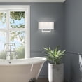 thumbnail image 2 of Livex Lighting 3-Light Contemporary Metal & Fabric Wall Sconce in Brushed Nickel, 2 of 14