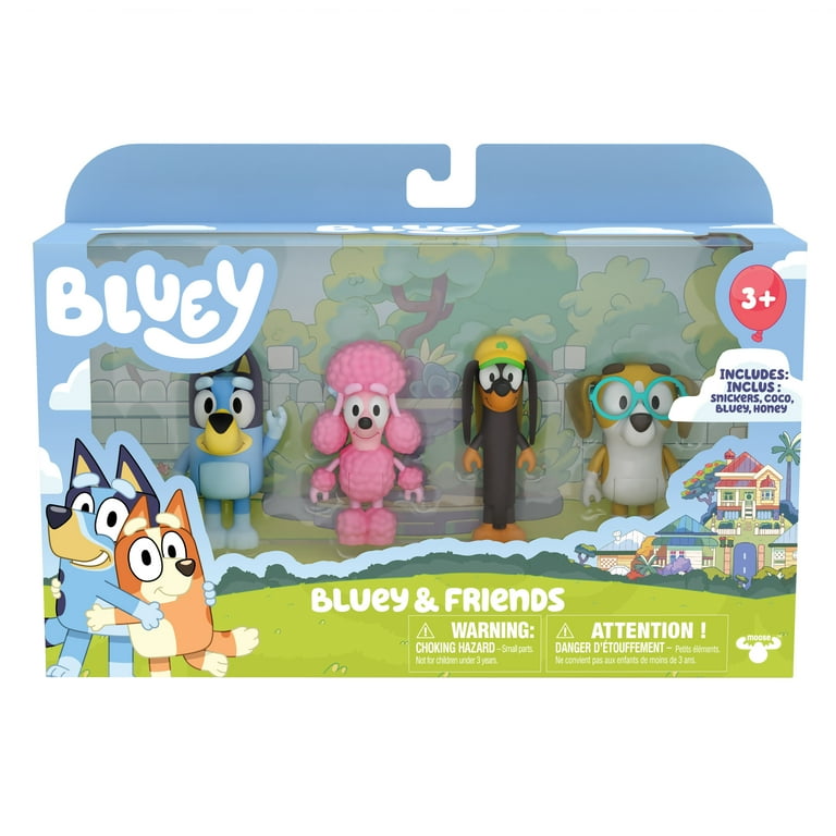 BLUEY 4PK Friends Figures - Articulated and Poseable for