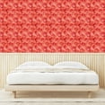 thumbnail image 3 of Ambesonne Floral Romance Peel & Stick Wallpaper for Home, Romantic Roses Bloom, 13"x100", Dark Coral Salmon and Scarlet, 3 of 5