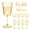 Gold, variant on 13.5 oz Ribbed Plastic Wine Glasses, Detachable Stem Vintage Goblets, Shatterproof Reusable Elegant Party Cups for Wedding, Birthday, Banquet, Events (16/32 Pack, Multiple Colors)