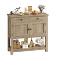 thumbnail image 4 of Homfa Farmhouse Console Table with 2 Drawers& Doors, Sofa Table with Storage Cabinet and Open Shelf for Living Room Entryway, Rustic Brown, 4 of 7