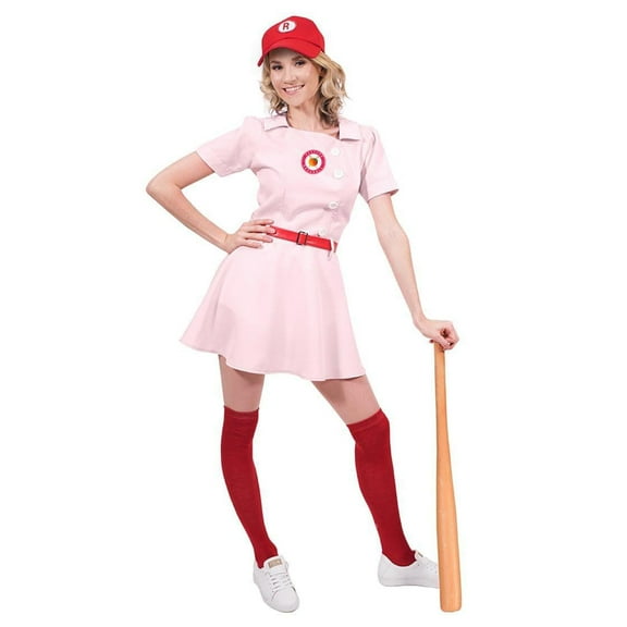 Angels Costumes Rockford Peaches Women's Costume Baseball Uniform - X-Large Female