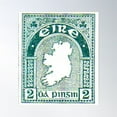thumbnail image 2 of Ireland Postage Poster Wall Art, Modern Wall Decor For Living Room Bedroom, 8x12 UNFRAMED, 2 of 3