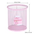 thumbnail image 2 of Round Desktop Trash Can Mini Desktop Wastebasket Pencil Case Flower Pot Storage Basket (Pink), 2 of 3