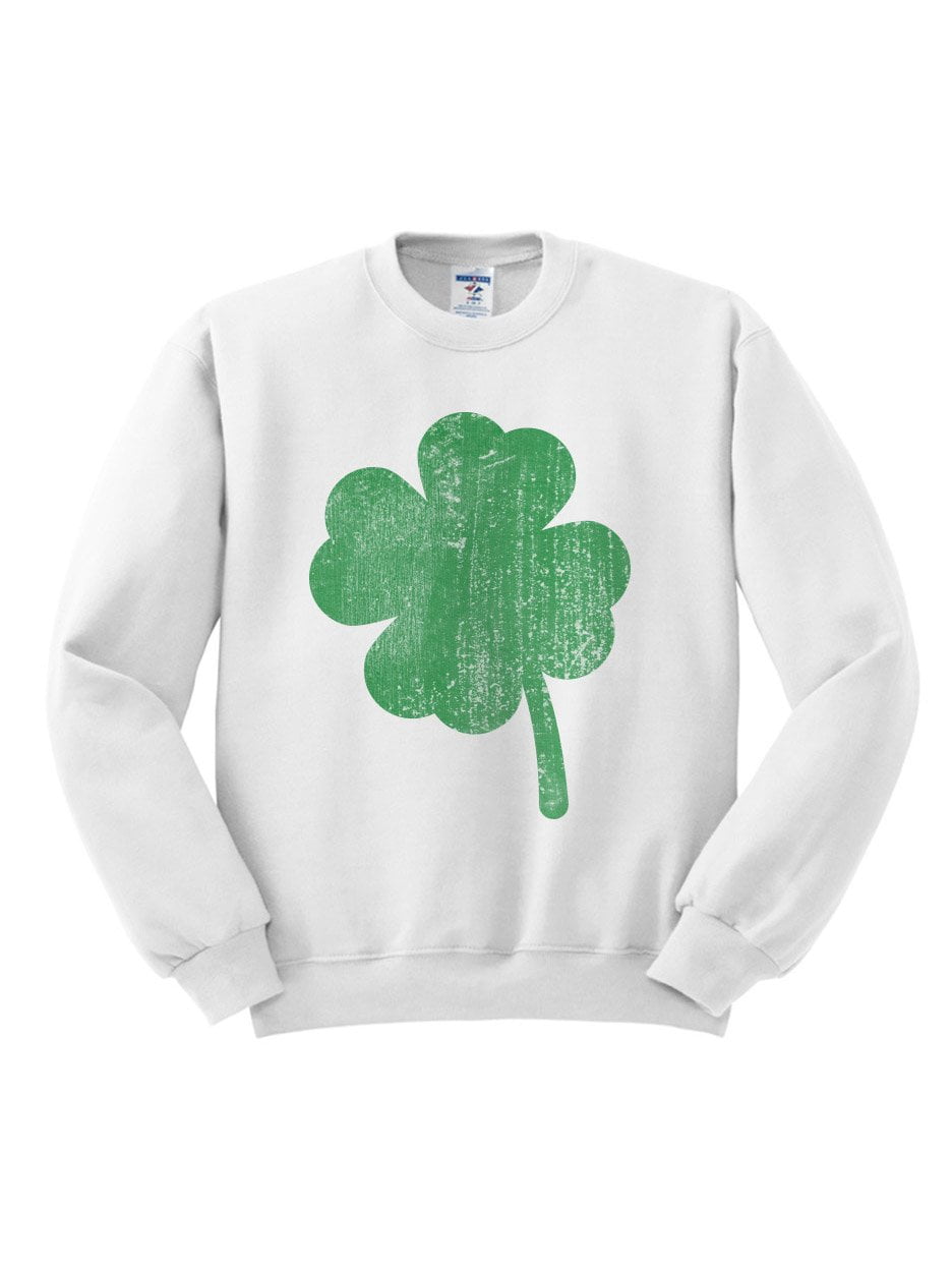 Vintage Shamrock St. Patrick's Day Sweatshirt 2X-Large White - Walmart.com