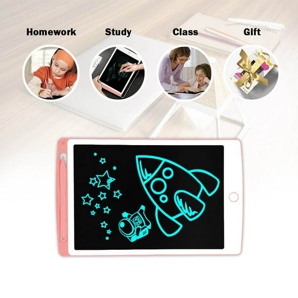 Tablette d'écriture LCD 15 pouces doodle board bloc de dessin coloré  rechargeable avec 2 stylets