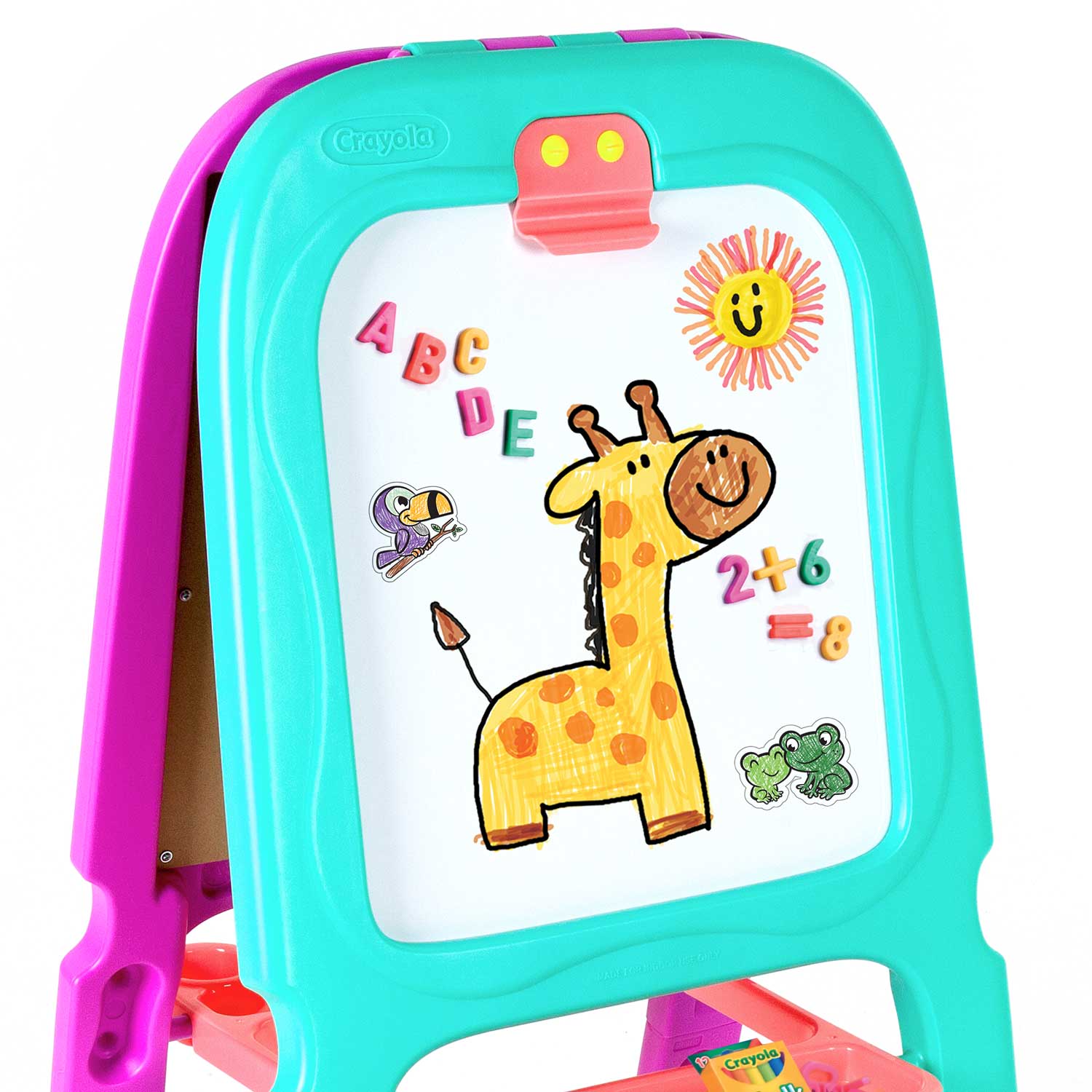 Crayola Purple & Turquoise 3-in-1 Double Easel With Storage, 77 Magnetic Letters/Numbers + 2 Sticker Sheets - image 5 of 8