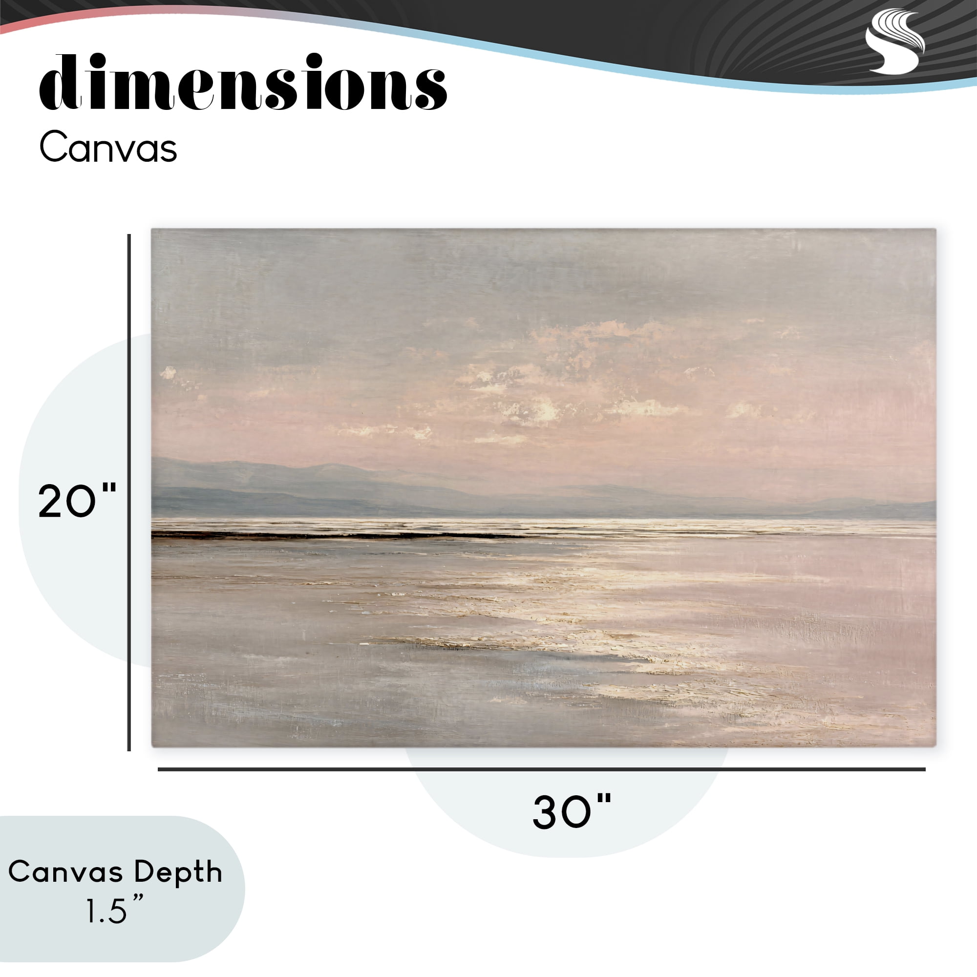 Stupell Industries Vast Blush Seascape Canvas Wall Art, design by Jacky Ngan