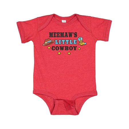 

Inktastic Meemaws Little Cowboy with Cowboy Hat and Boots Gift Baby Boy Bodysuit