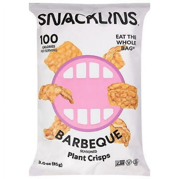 Snacklins Plant Crisps BBQ Multi-Pack 3 oz (Pack of 12)