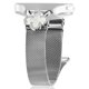 thumbnail image 1 of For GarminMove 3 Vivomove 3 Milanese Band Metal Magnetic Watch Strap Clover Decor, Size: L - Silver, 1 of 5