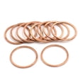 thumbnail image 2 of Unique Bargains 10 Pcs 25mm Inner Diameter Copper Washers Flat Sealing Rings Gasket Fitting, 2 of 3