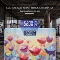 thumbnail image 3 of Bathroom Scale, Highly Accurate Digital Body Scale,Precisely Measures Weight up to 400 lbs-Abstract Painting Of Colorful Wildflowers Of Poppies And Daisies, 3 of 4
