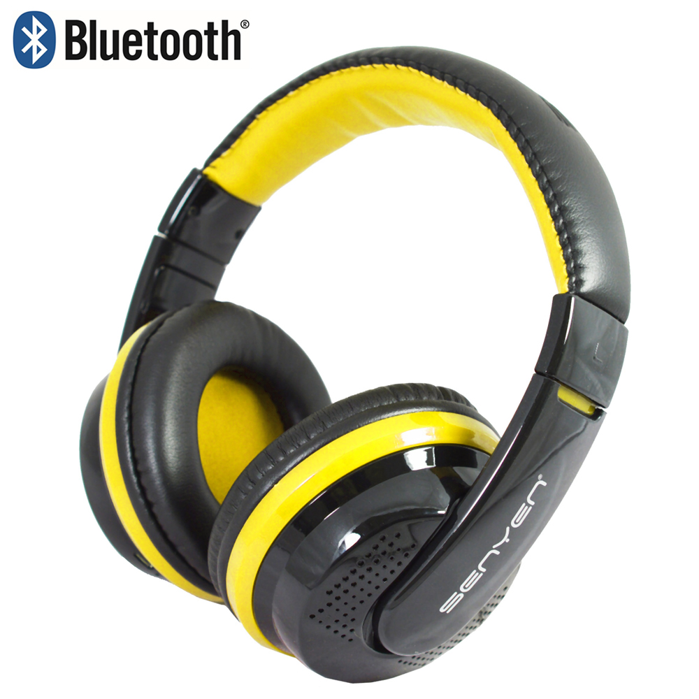 Universal Wireless Stereo Bluetooth Microphone Headphones Yellow
