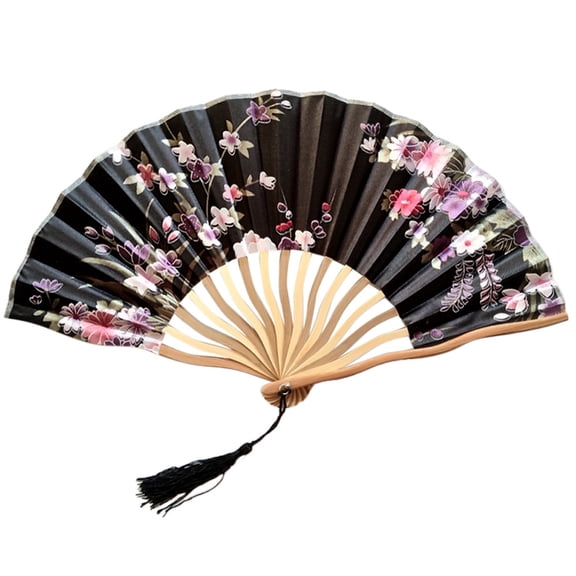 Oxodoi Hand Held Fan Bamboo Paper Chinese Style Folding Fan Party Wedding Decorations Supplies