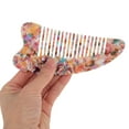 thumbnail image 3 of Unique Bargains 1 Pc Portable Anti-Static Hair Comb Multicolor Acetate Sheet, 3 of 5