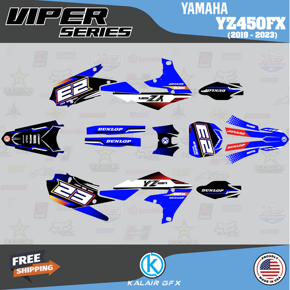 Kalair GFX Graphics Kit for Yamaha YZ450FX (2019-2023) Viper Series