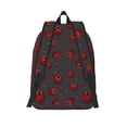 thumbnail image 2 of Lsque Red Ladybugs On Dark Background Pattern Canvas Daypack, Durable Backpack, High-quality Versatile Backpack,Vintage Compact Backpack-Medium, 2 of 6