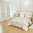 thumbnail image 4 of NTBED Rainbow Comforter Set with 2 Pillow Covers Cartoon Love Hearts Flowers and Grass Bedding Set for Girls Boys Kids Twin Multi-Color 3 Pcs, 4 of 9