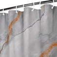 thumbnail image 3 of Gray Marble Orange Line Pattern Shower Curtain 36"x72" ,Bathroom Decorative Shower Curtains Set with 12 Hooks,Modern Waterproof Washable Shower Curtain, 3 of 6