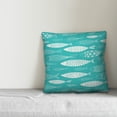 thumbnail image 2 of Creative Products School of Fish Teal 16x16 Indoor / Outdoor Pillow, 2 of 2