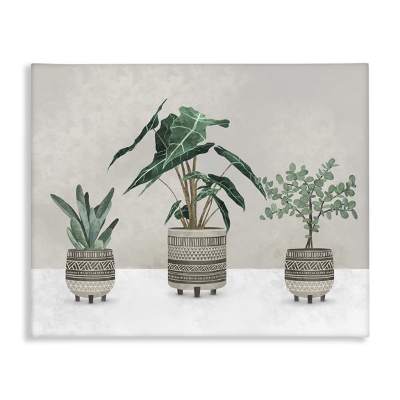 Stupell Industries Southwestern Plants In Patterned Pots Canvas Art, 30 x 24, by Ziwei Li