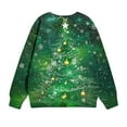 thumbnail image 7 of Lorytime Sweatshirts for Girls with Bows Boys Christmas Tree Star Shirt Crew Neck Long Sleeve Pullover Festive Tops Green, 7 of 7