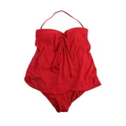 Lauren Ralph Lauren Red Flyaway Tummy-Control One-Piece Swimsuit 12