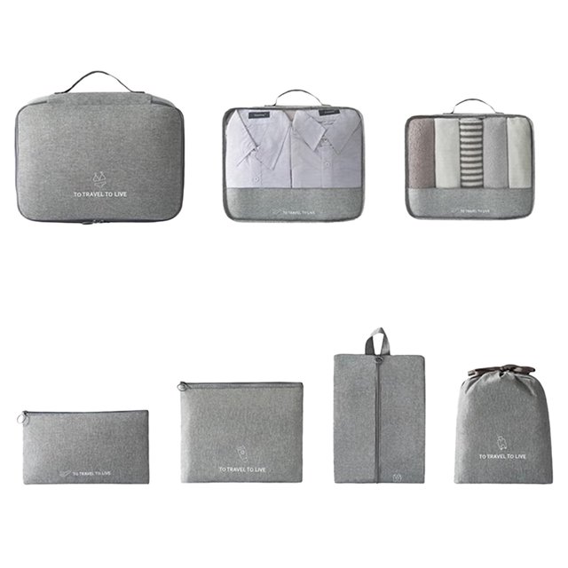 Travel Packing Cubes Set, Compression Luggage Organizers for Clothes