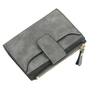 Mightlink Women Wallet Fashion Appearance Smooth Zipper Multi Card Slot Faux Leather Korean Style Card Holder for Shopping