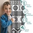 thumbnail image 3 of Blackout Kids Curtains,Black and White Geometric Boho Pattern Childrens Insulated Curtains Set Of 2,Bedroom Essentials,Toddler Room Decor 52x63in(132x160cm), 3 of 5