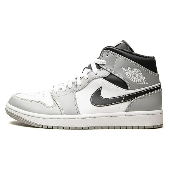 Men's Jordan 1 Mid LT Smoke Grey/White-Anthracite (554724 078) - 9.5