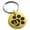 Gold, variant on Stainless Steel Letter U Initial Cat Dog Paws Monogram Engraved Small Medallion Circle Charm Keychain Keyring