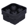 thumbnail image 2 of 2 moldes para hielo, 4 rejillas, reutilizables, de silicona elástica, para hacer cubitos de hielo, color negro, 2 of 14