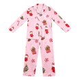 thumbnail image 3 of Pajamas for Womens Set 2 Piece JIANLAI Women's Christmas Printed Notch Collar Pajama Set Button Down Long Sleeve Top and Long Pants Loungewear Outfit Soft Casual Sleepwear, 3 of 3