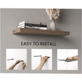 thumbnail image 6 of JERFIT 32 Inch Dark Brown Floating Shelves Set of 2, Wall Mounted Bookshelves for Living Room, Bedroom & Bathroom, Particle Board Storage Shelves for Home Decor, 6 of 6
