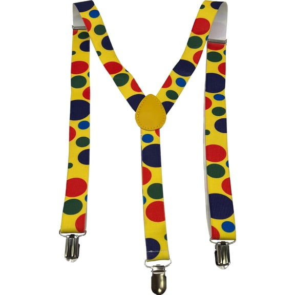 Rainbow Clown Suspenders Costume Accessory